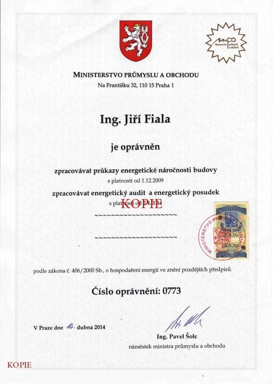 INGPRO CZ s.r.o. | Certifikát